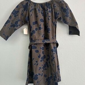 Stylish Kids Casual Dress in Blue and Gray